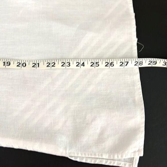 EDWARD Irish Linen White Embroidered Top Blouse Tunic 3/4 Sleeves Tie Neck sz S - Picture 13 of 13